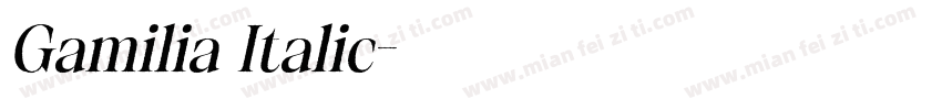 Gamilia Italic字体转换
